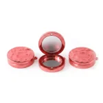 kemasan kosmetik COMPACT CASE PC3086D varian warna pink metalik