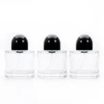 kemasan kosmetik CREDO BLACK varian warna bening transparan dengan cap hitam