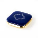 kemasan kosmetik EYESHADOW CASE ES2045C varian warna navy dengan aksen gold