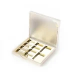 kemasan kosmetik EYESHADOW CASE ES20661 varian warna ivory - suede cokelat