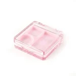 kemasan kosmetik EYESHADOW CASE ES2128B varian warna pink transparan