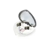kemasan kosmetik EYESHADOW CASE ES2141A varian warna hitam - chrome transparan