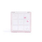 kemasan kosmetik EYESHADOW CASE ES2157-9 varian warna pink transparan