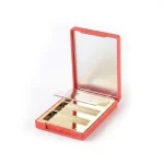 kemasan kosmetik EYESHADOW CASE ES2179A varian warna coral dengan aksen gold metalik