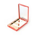 kemasan kosmetik EYESHADOW CASE ES2179B varian warna coral matte dengan aksen gold metalik