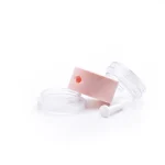 kemasan kosmetik JAR BALM RY-4026-1 varian warna pink dengan cap transparan dan aplikator putih