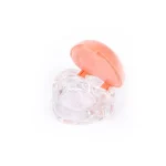 kemasan kosmetik JAR BALM RY-4055 varian warna bening transparan dengan orange cap