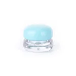 kemasan kosmetik JAR BALM RY-4056 varian warna bening transparan dengan cap biru