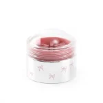 kemasan kosmetik JAR LIP BALM LG5082 varian warna putih dengan aksen merah