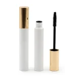 kemasan kosmetik MASCARA TUBE RY-T18004-2 varian warna putih dengan aksen gold metalik