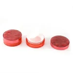 kemasan kosmetik POT POWDER LP4034J varian warna merah transparan