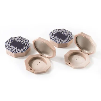 kemasan kosmetik case eyeshadow bentuk oktagon ukuran kecil dengan cermin bagian dalam