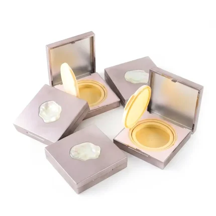 kemasan kosmetik cushion compact case dengan inner lid dan cermin bentuk kotak premium