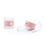 kemasan kosmetik jar lip balm double kompartemen dengan aplikator terpisah