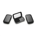 kemasan kosmetik pot eyeshadow bentuk kotak rounded dengan cermin bagian dalam