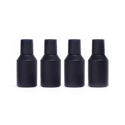 kemasan parfum jenis botol spray elegan warna hitam doff