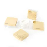 kemasan pot loose powder ukuran kecil bentuk kotak premium dengan inner lid dan sifter