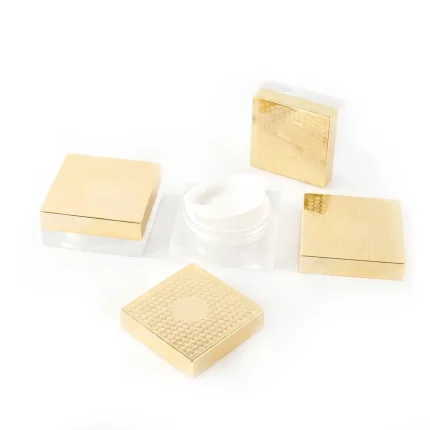 kemasan pot loose powder ukuran kecil bentuk kotak premium dengan inner lid dan sifter