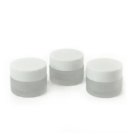 POT FROSTED CAP PUTIH