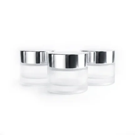 POT KACA 10 GRAM FROSTED TUTUP SILVER