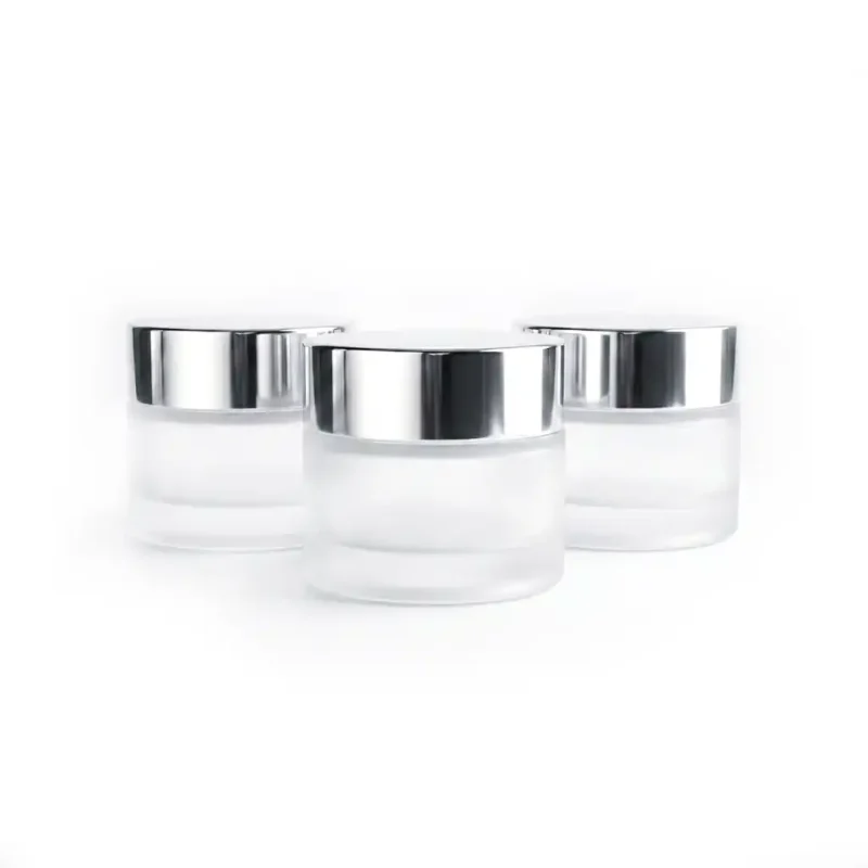 POT KACA 10 GRAM FROSTED TUTUP SILVER