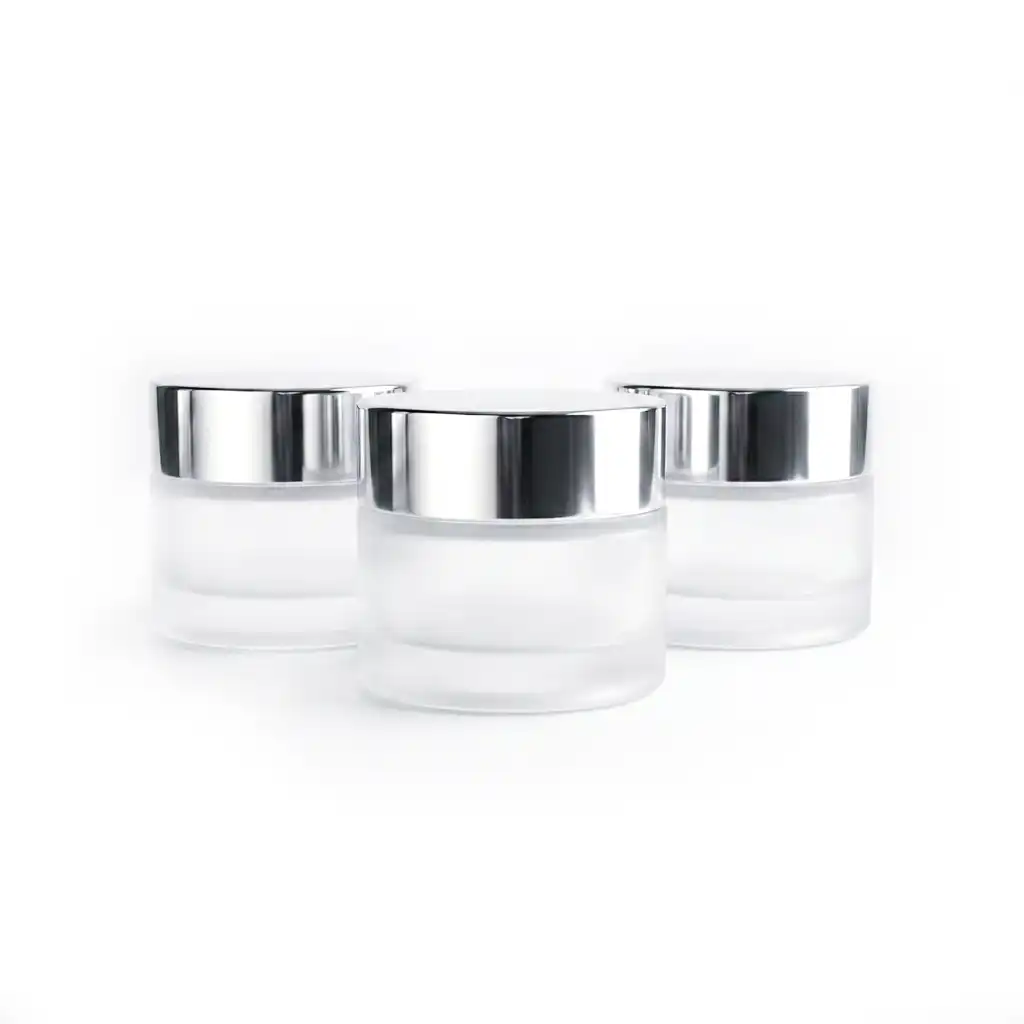 POT KACA 10 GRAM FROSTED TUTUP SILVER POT KACA 10 GRAM FROSTED TUTUP SILVER