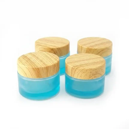 POT KACA BLUE CAP KAYU