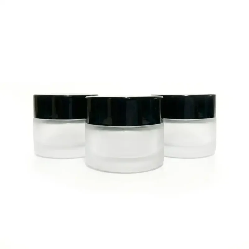 POT KACA FROSTED 15 GRAM TUTUP HITAM