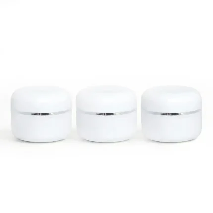 POT NANO 10GR PUTIH LIST SILVER
