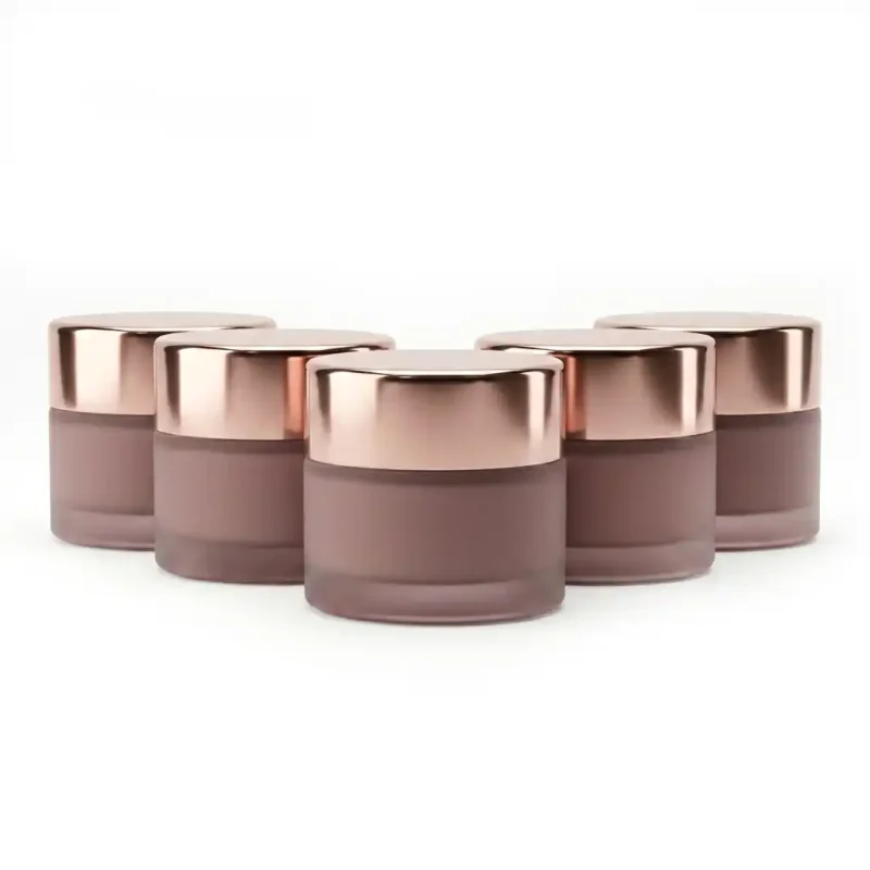 jar kosmetik bahan kaca frosted premium