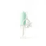 kemasan kosmetik BOTTLE LIP D533 varian warna trasnparan dengan cap mint green