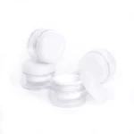 kemasan kosmetik POT 5GR ACD PUTIH varian warna bening transparan dengan cap putih