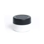 kemasan kosmetik POT 5GR PUTIH-HITAM varian warna putih glossy dengan cap hitam