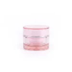 kemasan kosmetik POT ACRYLIC ROUNDED TRANCY varian warna pink transparan