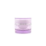 kemasan kosmetik POT ACRYLIC ROUNDED TRANCY varian warna ungu transparan