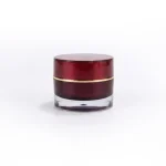 kemasan kosmetik POT ACRYLIC ROUNDED varian warna maroon