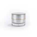 kemasan kosmetik POT ACRYLIC ROUNDED varian warna silver