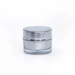 kemasan kosmetik POT ACRYLIC SILVER ukuran 10 gram