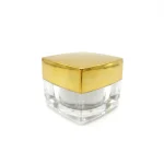 kemasan kosmetik POT ACRYLIC SQUARE varian warna gold