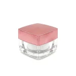 kemasan kosmetik POT ACRYLIC SQUARE varian warna pink