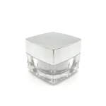 kemasan kosmetik POT ACRYLIC SQUARE varian warna silver