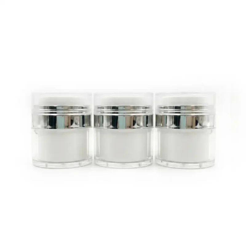 kemasan kosmetik POT AIRLESS ACRYLIC varian warna putih