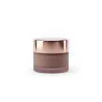 kemasan kosmetik POT FROSTED PINK CAP ROSEGOLD ukuran 15 gram