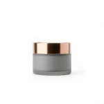 kemasan kosmetik POT KACA FROSTED CAP ROSEGOLD ukuran 15 gram