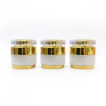 kemasan kosmetik POT MAOZI LIST BOTTOM varian warna putih dengan aksen gold metalik
