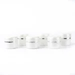 kemasan kosmetik POT PP 12GR MUTIARA varian warna putih mutiara dengan ring silver metalik