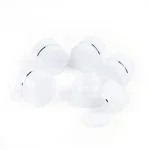 kemasan kosmetik POT PS 10GR PUTIH-PUTIH LIST SILVER varian warna putih dengan ring silver metalik