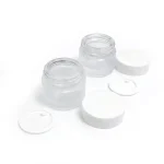 kemasan kosmetik jenis pot bahan kaca frosted premium