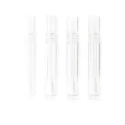 kemasan lip gloss bentuk silinder ukuran kecil dengan aplikator tebal