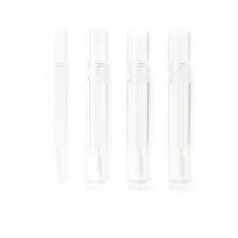 kemasan lip gloss bentuk silinder ukuran kecil dengan aplikator tebal